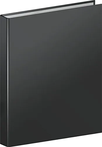 Brunnen 106552190 Ringbuch (A4, Kartonüberzug, 20mm Füllhöhe, 2 Ringe, mit Beschriftungsetikett auf dem Rücken) schwarz / onyx