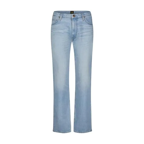 Lee Herren West Jeans Fawn 34W/32L - Bequeme Relaxed Fit Jeans aus 99% Baumwolle, ideal für den Alltag. Mit goldfarbenen Nähten und praktischem Reißverschluss für einen lässigen Look.