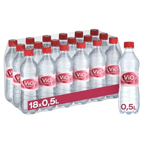 ViO Spritzig Mineralwasser, 18 x 500 ml – Erfrischend und leicht