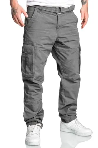 Amaci&Sons Cargohose PASCAGOULA Cargopants Herren Loosefit Jogger Cargo Chino Hose inkl. Gürtel