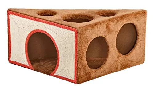 Lycce Katzenhöhle KäseEcke braun 45cm x 45cm x 26cm