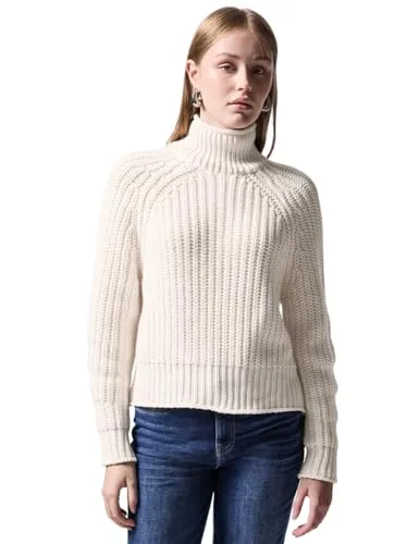 Street One Studio Damen Strickpullover - Pullover für Damen mit Turtleneck und Langarm, aus einem angenehmen Baumwollmix für perfekten Tragekomfort und stilvollen Look.