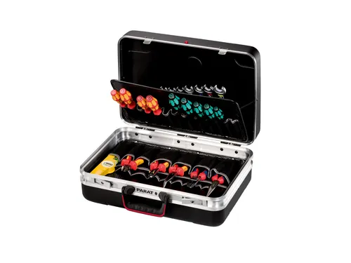 Parat ABS-Werkzeugkoffer Typ 1 mit 4 Werkzeugtafeln - Werkzeugkoffer aus robustem X-ABS mit 4 Werkzeugtafeln, ideal für individuellen Werkzeugtransport, zugelassen als Handgepäck im Flugzeug.