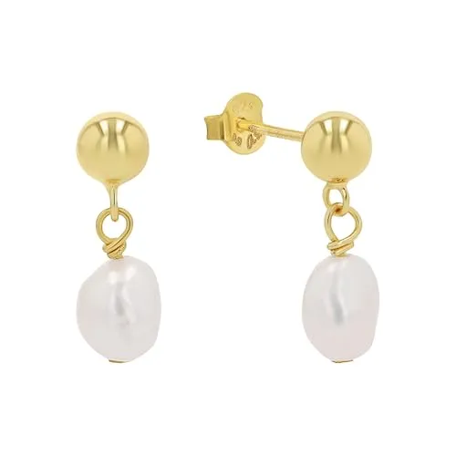 s.Oliver Ohrringe 925 Sterling Silber mit Perlen von s.Oliver