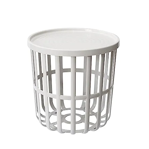 Design Couchtisch mit abnehmbarem Ablagekorb in beige von BranQ Home essential