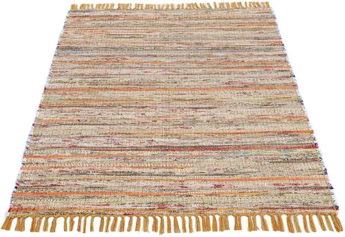 carpetfine Teppich Kelim Chindi, Wendeteppich 200x290 cm in gelb von carpetfine