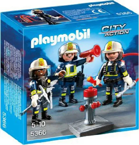 Playmobil 5366 - Feuerwehr Team - Spielwaren mit detailreichen Figuren, ideal für kreative Rollenspiele und Abenteuer im Feuerwehr-Einsatz.