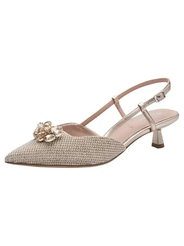Tamaris Damen Sling Pump Stilettoabsatz grau 40 EU - Elegante Sling Pumps mit 4 cm Stilettoabsatz und flexibler Passform. Das vegane Textil-Obermaterial sorgt für stilvolle Akzente und hohen Tragekomfort. Ideal für modebewusste Frauen, die Komfort und Stil vereinen möchten.