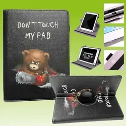 Für Lenovo Tablet Motiv Muster 360 Grad Rotation Tasche Kunst-Leder Hülle Etuis Cover Schutz Case Zubehör