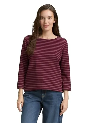 TOM TAILOR Basic T-Shirt aus Bio-Baumwolle, Offwhite, XXXL von Tom Tailor