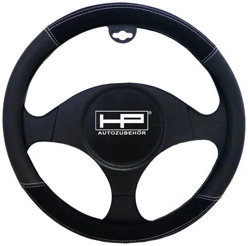 HP Autozubehör Lenkradbezug (Ø x H) 39cm x 4cm Velours, Kunstleder Schwarz 37 - 39cm