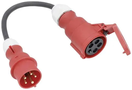 AS Schwabe 61376 Strom Adapterkabel 16A Schwarz 0.3m - CEE-Adapter mit powerlight Spannungsanzeige für sichere Anwendung, geprüft nach aktuellen Sicherheitsstandards und ideal für zuverlässige Stromversorgung.