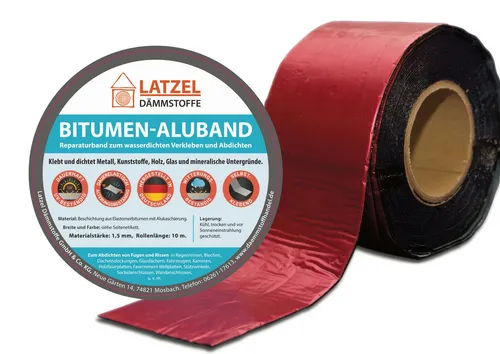 Latzel Dämmstoffe Dichtband Bitumen Aluband Dichtband 100 mm Verschiedene Farben