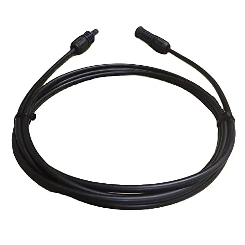 TRANGO 1er Set je 2 m Verlängerung Solarkabel ST-0113-2MB in Schwarz 6mm² Solarpanel Verbindungskabel Solarstecker, Spannung 1500V IP68 Wasserdicht Solarmodul Verlängerungskabel inkl. MC4 Stecker