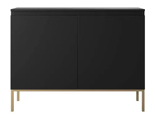 Sideboard Bemmi, schwarz, 100 cm Breite - Kommode in modernem, gradlinigem Design mit großzügigem Stauraum. Beste Materialien und Verarbeitung für höchste Qualität. Ideal für jeden Wohnraum.