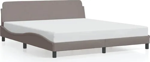 Bettgestell ohne Matratze Taupe 180x200 cm Stoff