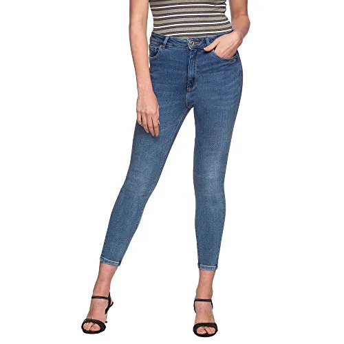 ONLY Damen ONLMILA HW SK ANK BB BJ13994 NOOS Skinny Jeans, Hell Blau, 31W / 30L - Stylische Skinny Jeans mit hoher Taille, perfekt für einen lässigen Look. Bequemes Material aus 94% Baumwolle für optimale Passform und Tragekomfort.