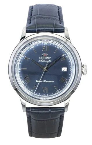 Orient Klassische Uhr RA-AC0024L30B - Armbanduhren für Herren - Elegante und funktionale Uhr mit 40 mm silbergrauem Stahlgehäuse, mitternachtsblauem Zifferblatt und hochwertigem mechanischem Uhrwerk.