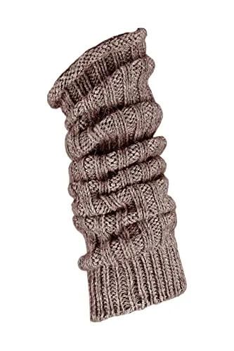 TippTexx 24 Stulpen, Grobstrick oder Overknees, wie selbstgestrickt mit Schaf- und Alpakawolle mit Anti-Loch-Garantie (as3, alpha, one_size, regular, regular, Taupe Stulpe, Einheitsgröße)