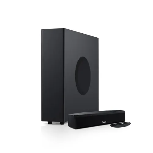 Teufel CINEBAR ONE+ 2.1 Soundsystem - Ultra-kompakte Soundbar mit platzsparendem Subwoofer und Dolby Audio für mitreißenden Klang bei Film, Musik und Games. Bluetooth 5.0 für kabelloses Streaming in CD-Qualität.