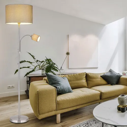 Elegante Deckenfluter Stehlampe mit Leselampe von Globo