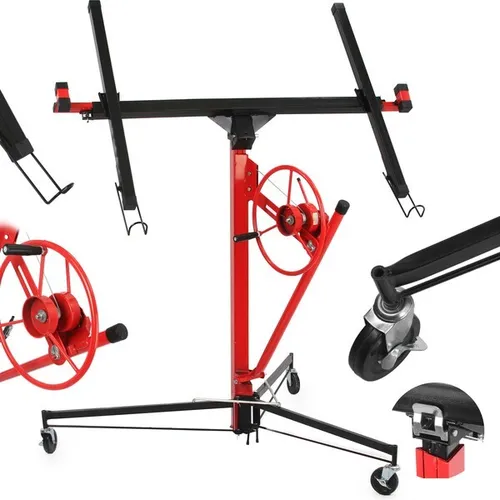 M80070 Plattenheber - Paneelheber für einfache Rigipsplattenmontage - Robuster Plattenheber mit 3,35m Höhe, ideal für die mühelose Montage von Rigipsplatten. Perfekt für Handwerker und DIY-Projekte.