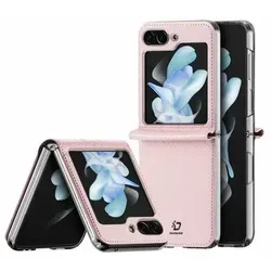 Dux Ducis Bril kompatibel mit Samsung Galaxy Z Flip5 5G Flip Ledertasche Wallet Back Cover Rosa