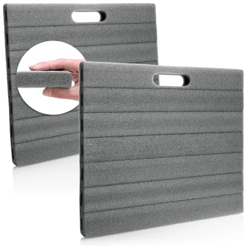 com-four® 2x Kniekissen für den Garten - Kniematte für die Gartenarbeit - Kniepolster für Handwerk und Freizeit - Knieschutzmatte (anthrazit)