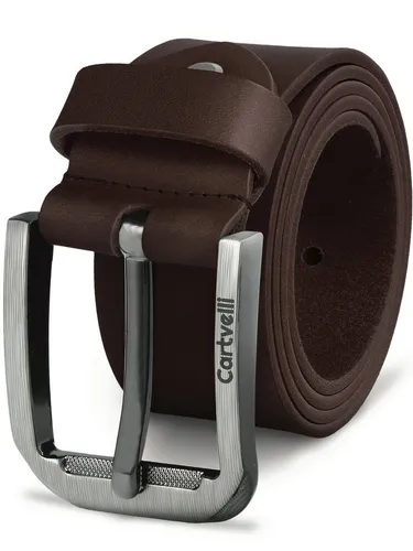 Cartvelli Premium Ledergürtel Herren Dunkelbraun 115cm von Cartvelli