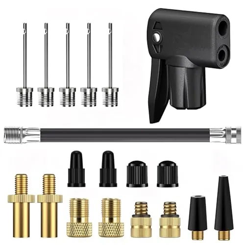 Fahrradventil Adapter Set – 19-teilig mit Presta- und Schrader-Ventilen
