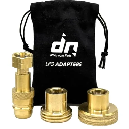 LPG GPL 21,8 mm Gasflaschen-Nachfülladapter-Set für Europa-Gasflasche Acme Dish EURONOZZLE Adapter mit Tasche