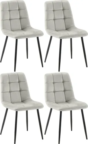 Deluke Esszimmerstuhl Set, Grau, 4er Set mit modernem Design