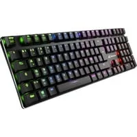 PureWriter RGB Gaming-Tastatur - FR-Layout, Kailh Choc Low Profile Blue - Tastaturen mit RGB-Beleuchtung und präzisen Kailh Choc Low Profile Blue Switches, ideal für Gamer und Vielschreiber.