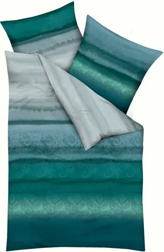 Kaeppel Bettwäsche Mara Feinbiber - Smaragd 155x220 cm - Bettwäsche-Set aus 100% Baumwolle mit Wendeoptik und Paisley-Design, ideal für entspannende Nächte. Maschinenwaschbar bis 60°C.