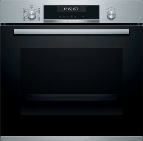 Bosch Einbau-Backofen HBG5780S0 - Edelstahl 60x60 cm - Backofen mit AutoPilot 30 für perfekte Garergebnisse, selbstreinigend durch Pyrolyse und flexiblen Teleskopauszügen für einfaches Handling.
