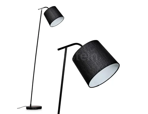 Hofstein Stehlampe Schwarz/Weiß mit Fußschalter