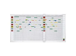 magnetoplan Aktivitäten- und Urlaubsplaner für 45 Mitarbeiter - Organizer für Urlaubs- und Aktivitätenplanung, ideal für langfristigen Einsatz mit höchsten Qualitätsansprüchen – perfekt für die Planung von Seminaren, Tagungen und mehr.