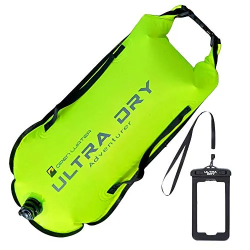 Schwimmboje Abschleppschwimmer 28l mit Dry Bag und verstellbarem Gürtel