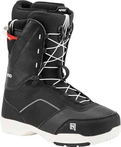 Nitro Herren Tangent TLS Snowboardboot, Black, MP 27.5 - Snowboard-Boots mit komfortabler Passform und hervorragendem Fersenhalt, ideal für Anfänger und Fortgeschrittene. Der Cloud 1 Liner hält deine Füße warm, während die Rubber Außensohle perfekten Grip bietet.