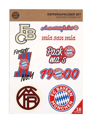 FC Bayern München Kofferaufkleber Kofferetikett Set offizielles Lizenzprodukt