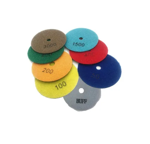 Trade-Shop Schleifscheibe 8in1 Set passend für Winkelschleifer mit M14 Aufnahme, (8 St), Körnung: BUFF, #50, #100, #200, #400, #800, #1500, #3000