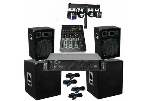DSX 4100 Watt PA Komplett Set Mixer Anlage