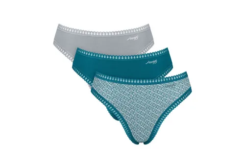 Sloggi GO Crush High Leg C3P – 3er-Pack Slips - Bequeme Slips mit hohem Beinausschnitt aus superweicher Bio-Baumwolle. Die grafischen Taillenmuster setzen modische Akzente und bieten gleichzeitig hohen Tragekomfort.