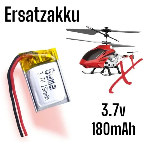 3,7 V 180 mAh Ersatzakku für Syma S107G RC Mini Indoor Helikopter