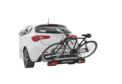 OMAC Fahrrad-Deichselträger für 2 E-Bikes, abnehmbar und faltbar - Fahrradträger für 2 E-Bikes, abnehmbar und faltbar. Robuste Konstruktion für sicheren Transport, maximiert den Innenraum und passt auf die meisten Automodelle. Ideal für Abenteuer und Wochenendausflüge.