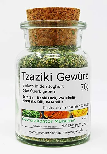 Tzatziki Gewürzmischung Dipp 70g im Glas Gewürzkontor München