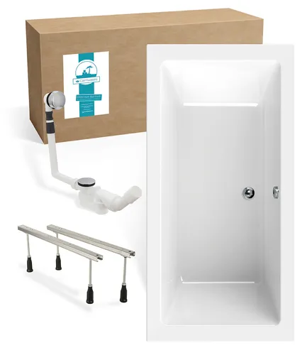 Calmwaters Badewanne Modern Square 2, Duowanne 190x90 cm von Calmwaters