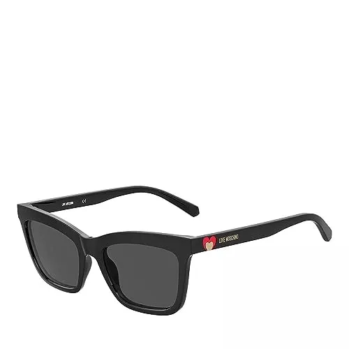 MOSCHINO LOVE Unisex Mol057/S Sonnenbrille, Schwarz, 52
