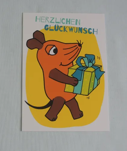 1x Postkarten Die Sendung mit der Maus DIE MAUS Geschenk Geburtstag alle Anlässe
