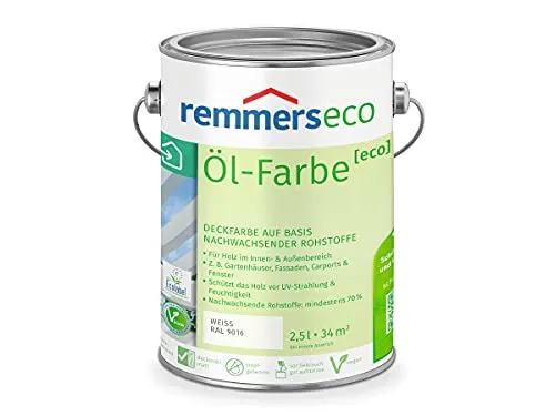 Remmers Dauerschutz-Farbe 3in1 [eco] anthrazitgrau, 2,5 Liter - Lacke – Wasserbasierte, umweltfreundliche Farbe mit Isoliergrund, Zwischen- und Schlussbeschichtung in einem, ideal für Holz innen und außen.